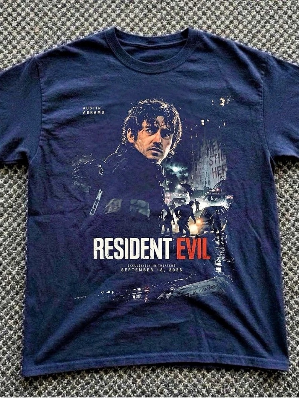 Navy Resident Evil movie graphic t-shirt